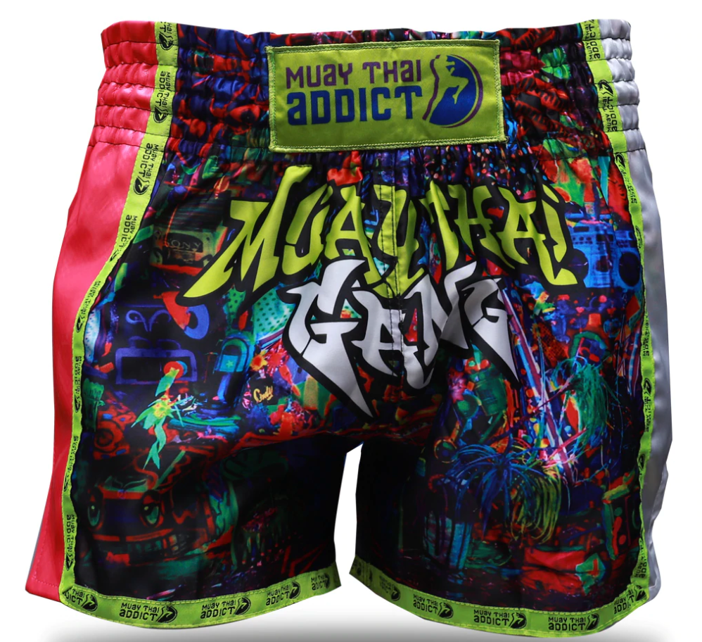 Muay Thai Addict Pink Gang Thai Shorts