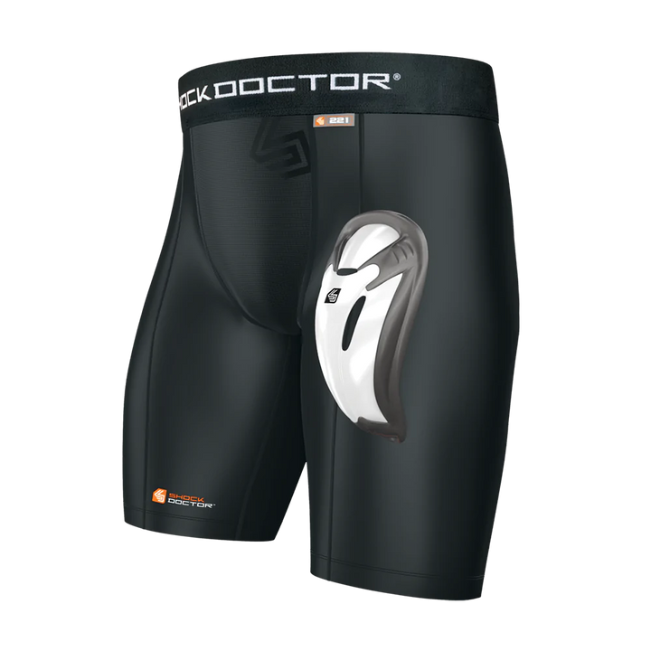 Shock Doctor Compression Shorts With Cup - Black