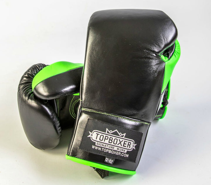 TopBoxer Alien Black Laceup Boxing Gloves