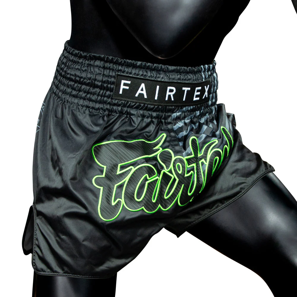 Fairtex BS1924 Racer Black Muay Thai Shorts